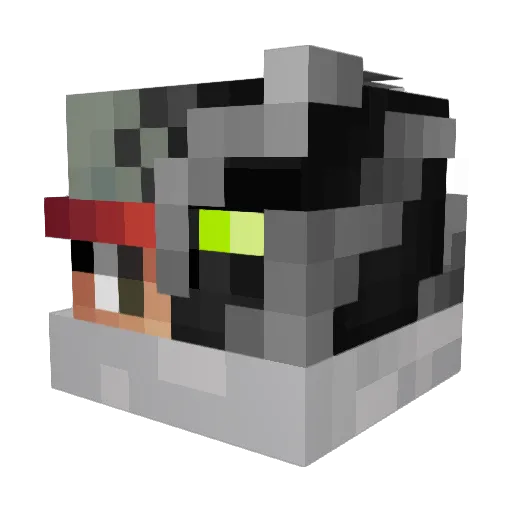 Acylize Minecraft avatar head, 3D render