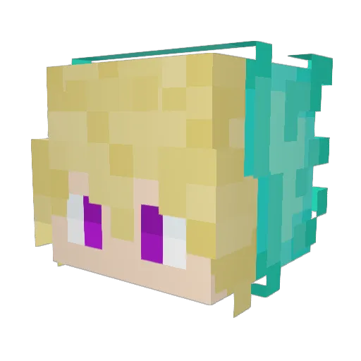 Acynimox Minecraft avatar head, 3D render