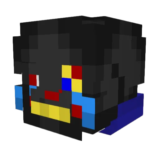 AcziYT Minecraft avatar head, 3D render