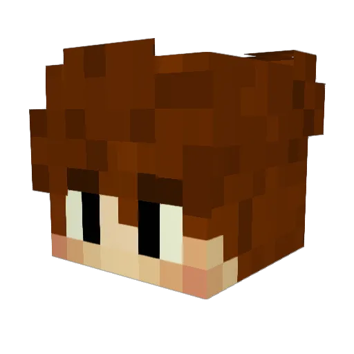 Acziii Minecraft avatar head, 3D render