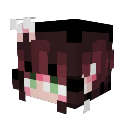 Ad0reTess Minecraft avatar head, 3D render