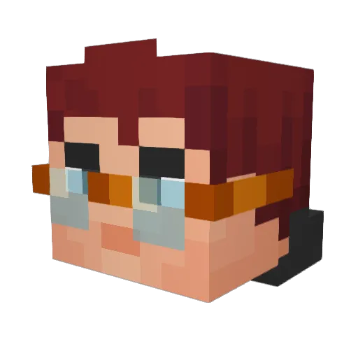 Ad1Inar Minecraft avatar head, 3D render