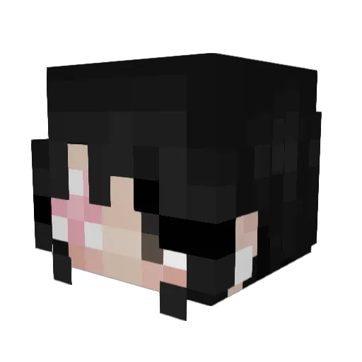 Ad3lina Minecraft avatar head, 3D render