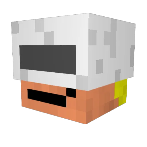 Ad4miX Minecraft avatar head, 3D render