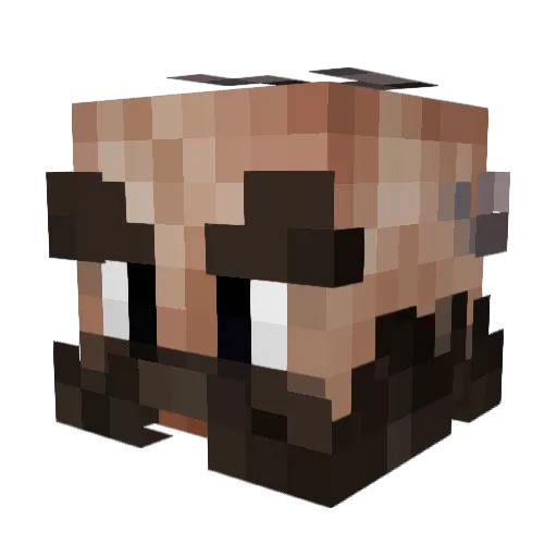 Ad5412 Minecraft avatar head, 3D render