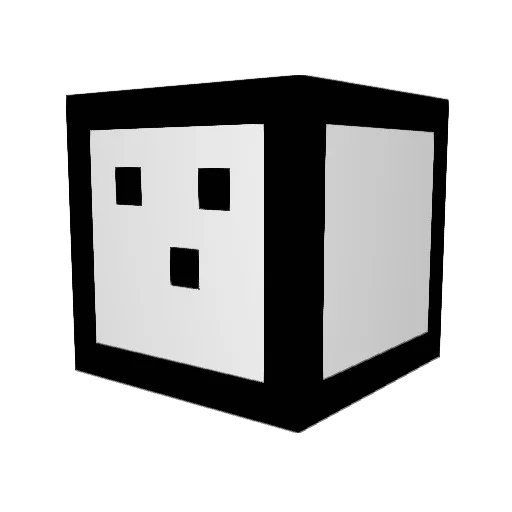 AdMo07 Minecraft avatar head, 3D render