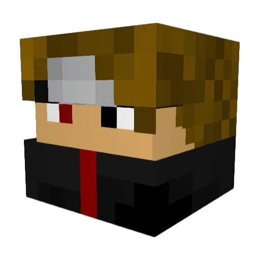 AdNat09 Minecraft avatar head, 3D render