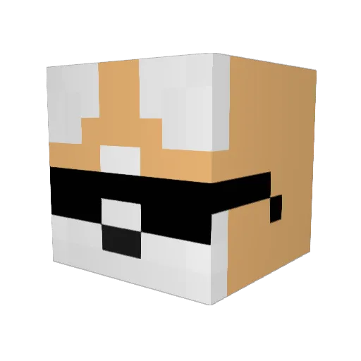 AdRoT7 Minecraft avatar head, 3D render