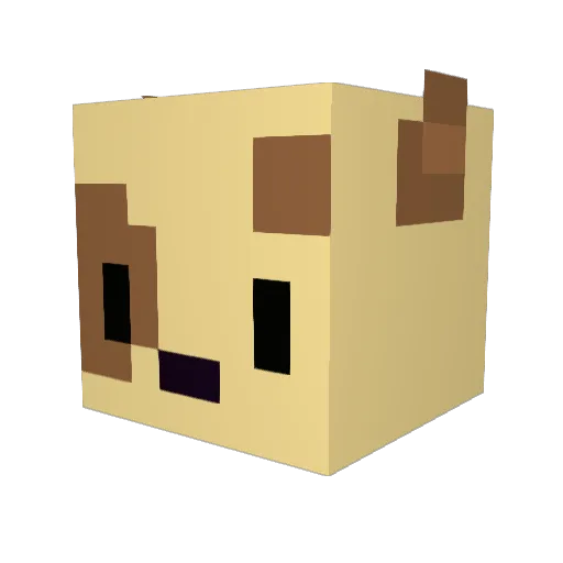 AdaAnts Minecraft avatar head, 3D render