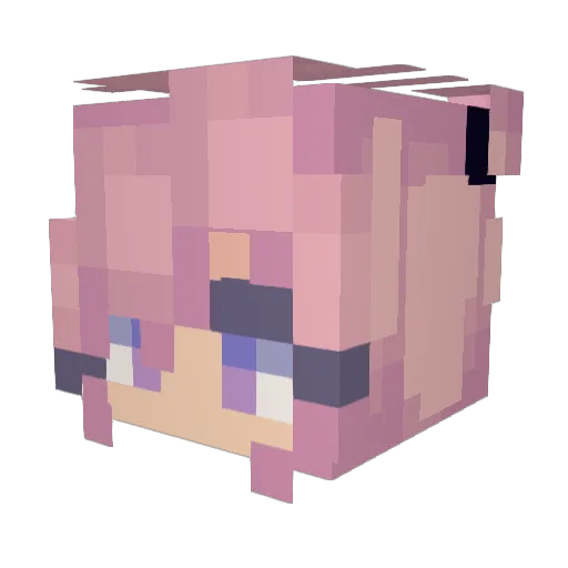 AdaJWong Minecraft avatar head, 3D render