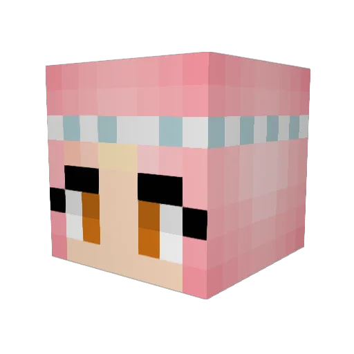 AdaMeringue Minecraft avatar head, 3D render
