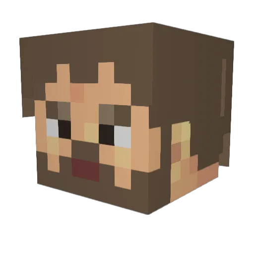 Adaaaahhmmm Minecraft avatar head, 3D render