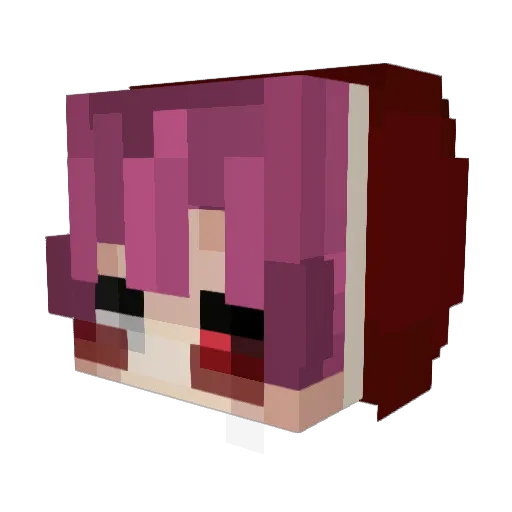 Adaayk Minecraft avatar head, 3D render