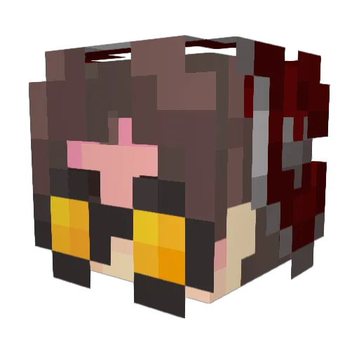 AdachiAdachi Minecraft avatar head, 3D render