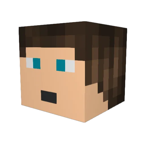 Adalex3 Minecraft avatar head, 3D render