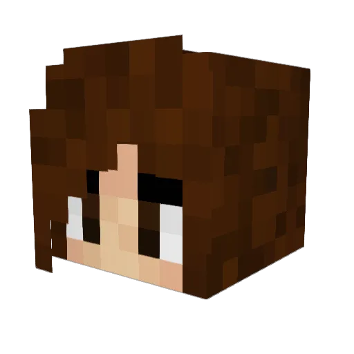 Adalinda Minecraft avatar head, 3D render