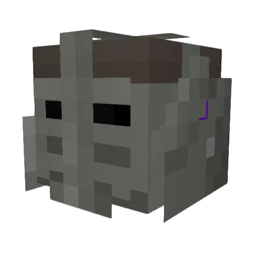 Adalva Minecraft avatar head, 3D render