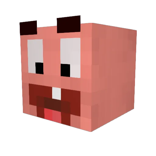 Adam1123 Minecraft avatar head, 3D render