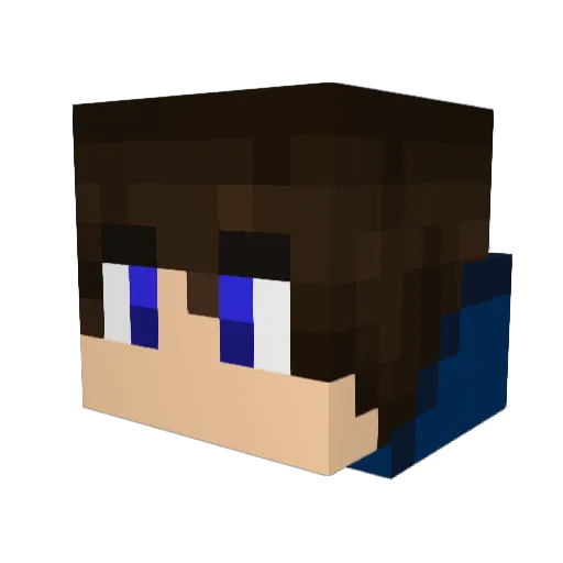 Adam1537 Minecraft avatar head, 3D render
