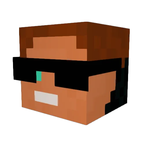 Adam2137 Minecraft avatar head, 3D render