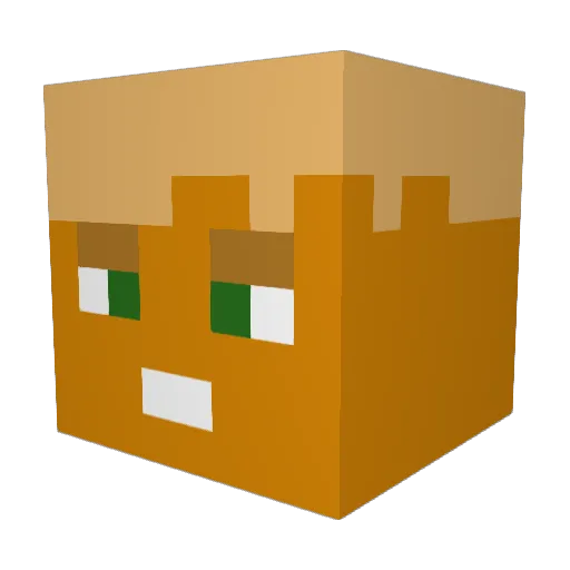Adam3991 Minecraft avatar head, 3D render