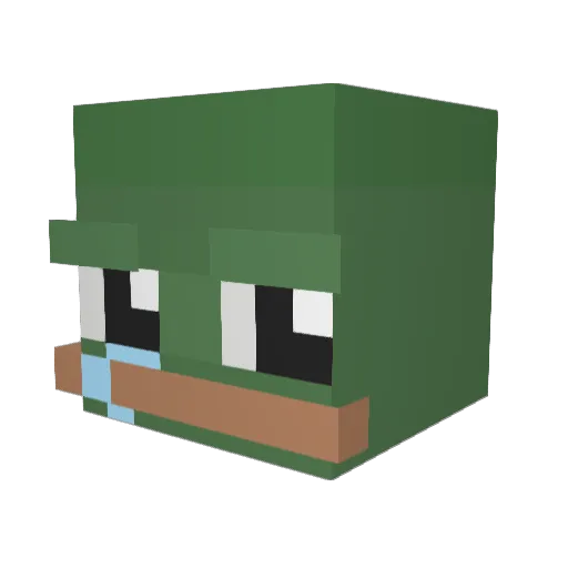 Adam3c0 Minecraft avatar head, 3D render