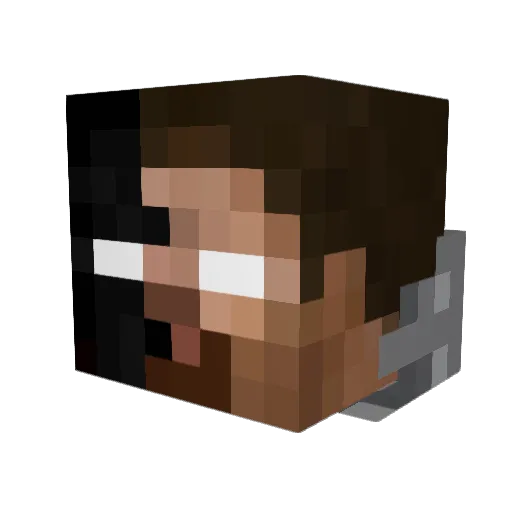AdamAlien Minecraft avatar head, 3D render