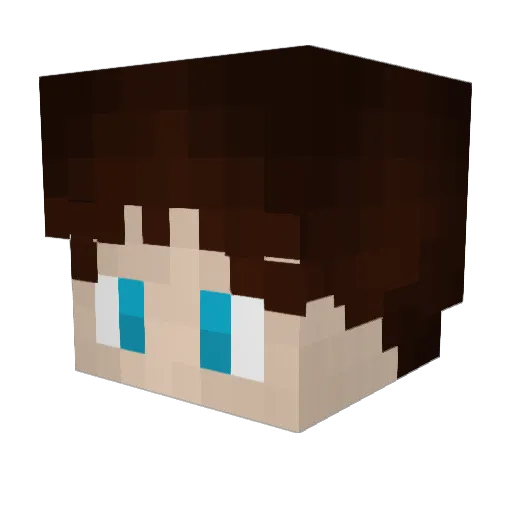 AdamCMD Minecraft avatar head, 3D render