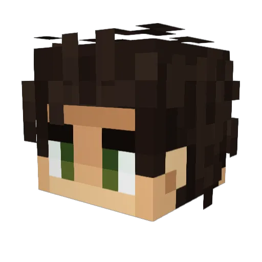 AdamClicks Minecraft avatar head, 3D render