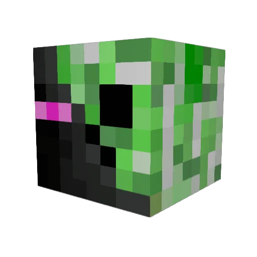 AdamCor Minecraft avatar head, 3D render
