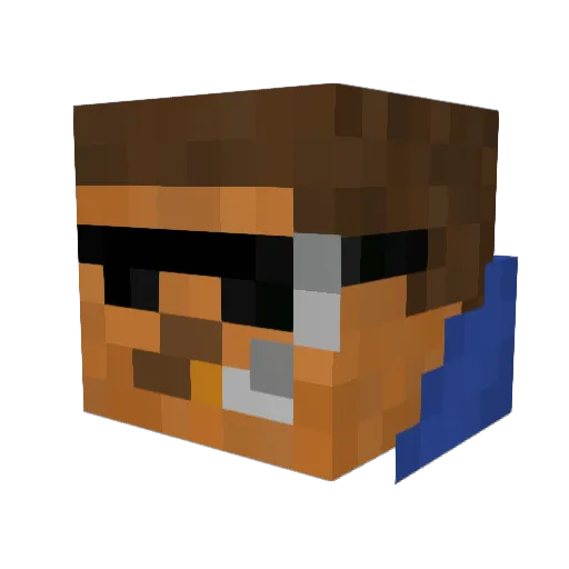 AdamCzewa Minecraft avatar head, 3D render