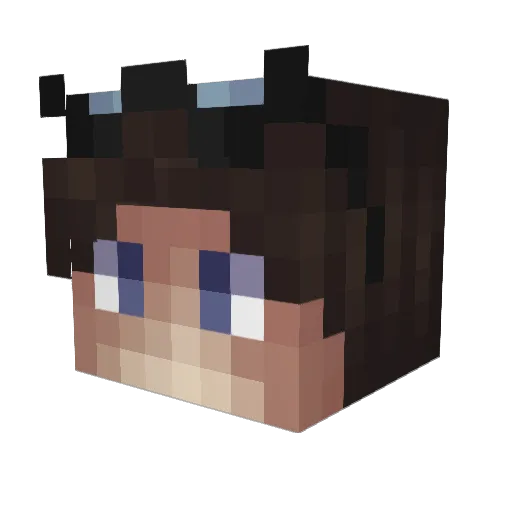 AdamDAuria Minecraft avatar head, 3D render