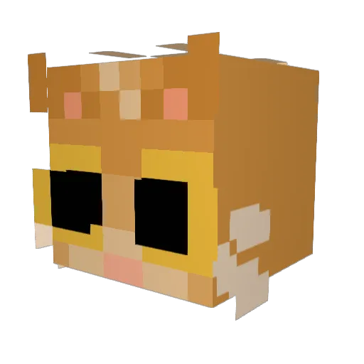 AdamEU Minecraft avatar head, 3D render