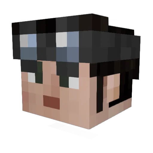 AdamFromTheMoon Minecraft avatar head, 3D render