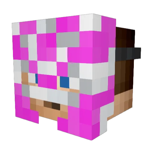 AdamGrenade Minecraft avatar head, 3D render