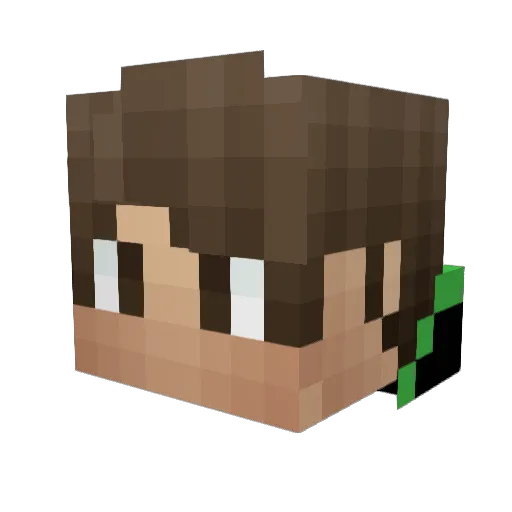 AdamJauhari12 Minecraft avatar head, 3D render