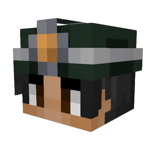AdamLXD420 Minecraft avatar head, 3D render
