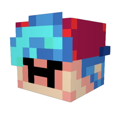 AdamLewisMC Minecraft avatar head, 3D render