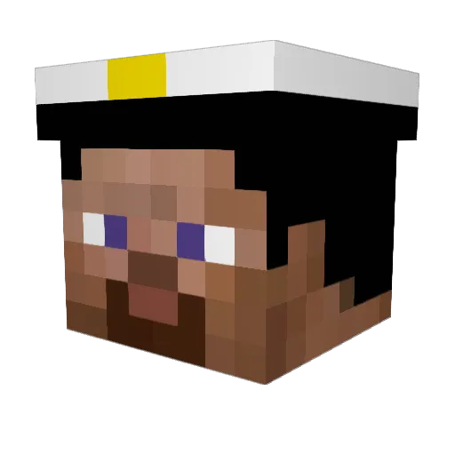 AdamLip14 Minecraft avatar head, 3D render