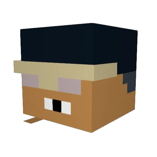AdamMatine Minecraft avatar head, 3D render