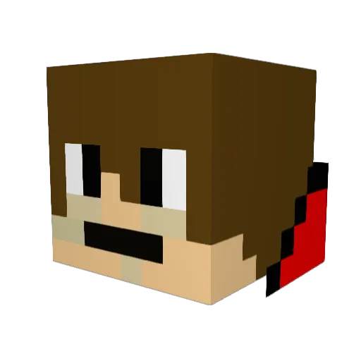 AdamS_03 Minecraft avatar head, 3D render