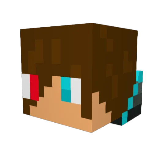 AdamT67 Minecraft avatar head, 3D render