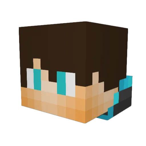 AdamV2005 Minecraft avatar head, 3D render