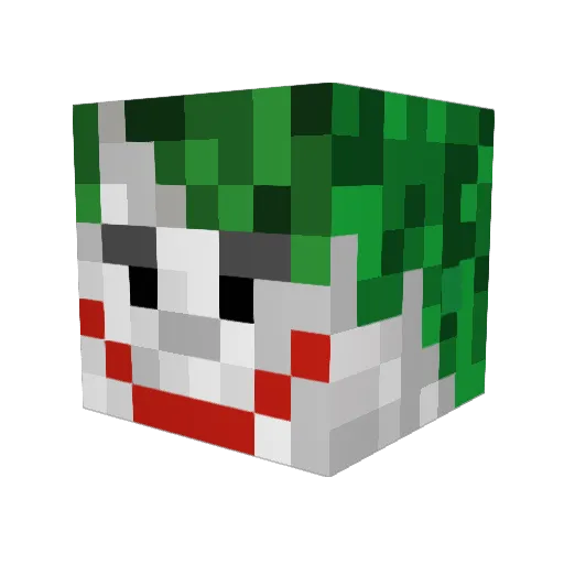 AdamV Minecraft avatar head, 3D render