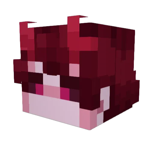 AdamVAka Minecraft avatar head, 3D render