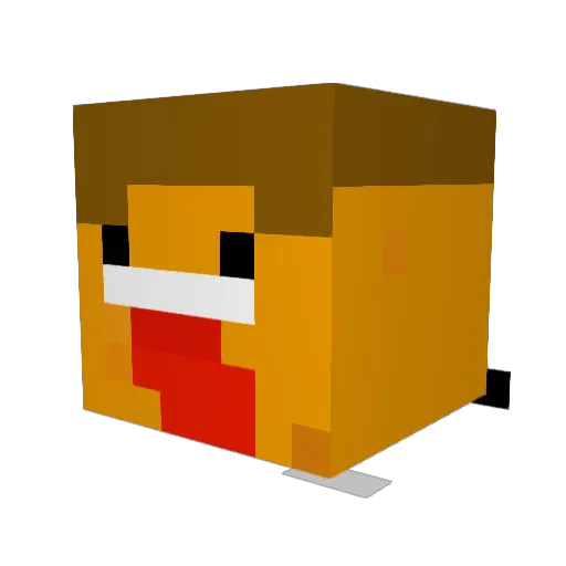 AdamYates123 Minecraft avatar head, 3D render