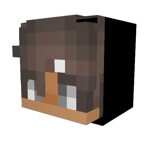 Adam_1234 Minecraft avatar head, 3D render