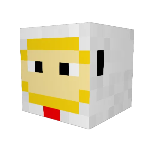 Adam_54T Minecraft avatar head, 3D render