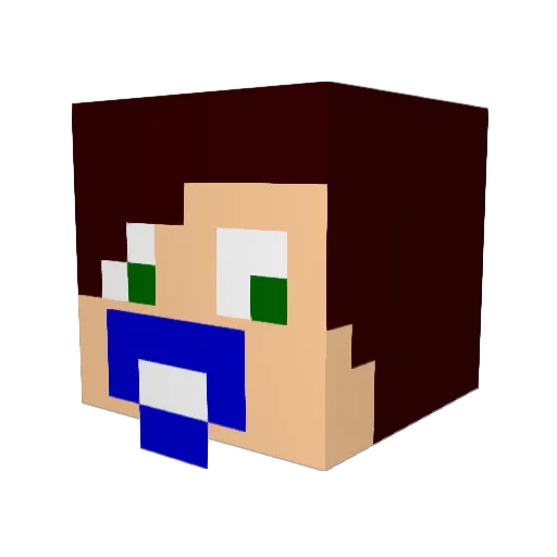 Adam_Racer Minecraft avatar head, 3D render