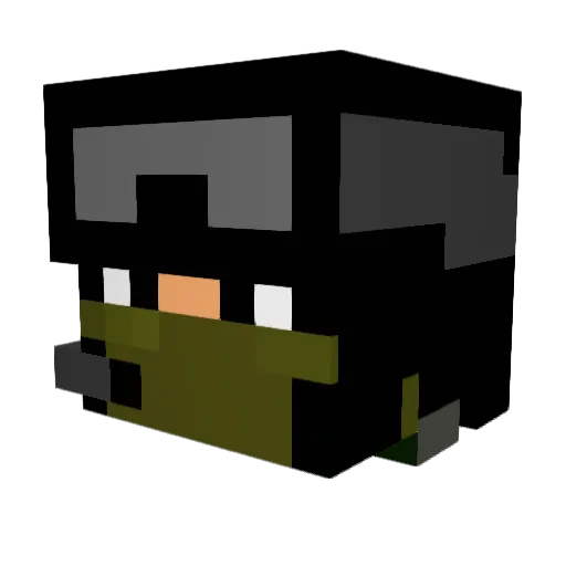 Adam_acord Minecraft avatar head, 3D render